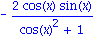 -2*cos(x)*sin(x)/(cos(x)^2+1)