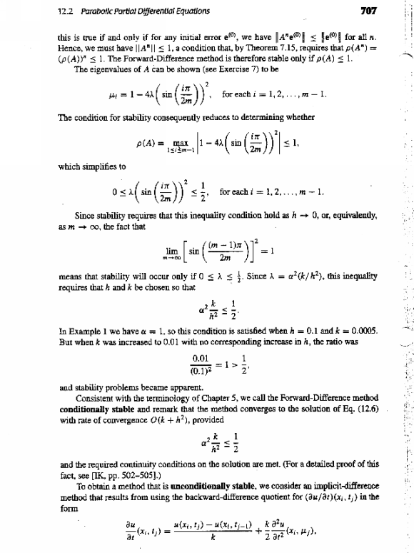 Parabolic Partial Differential Equations